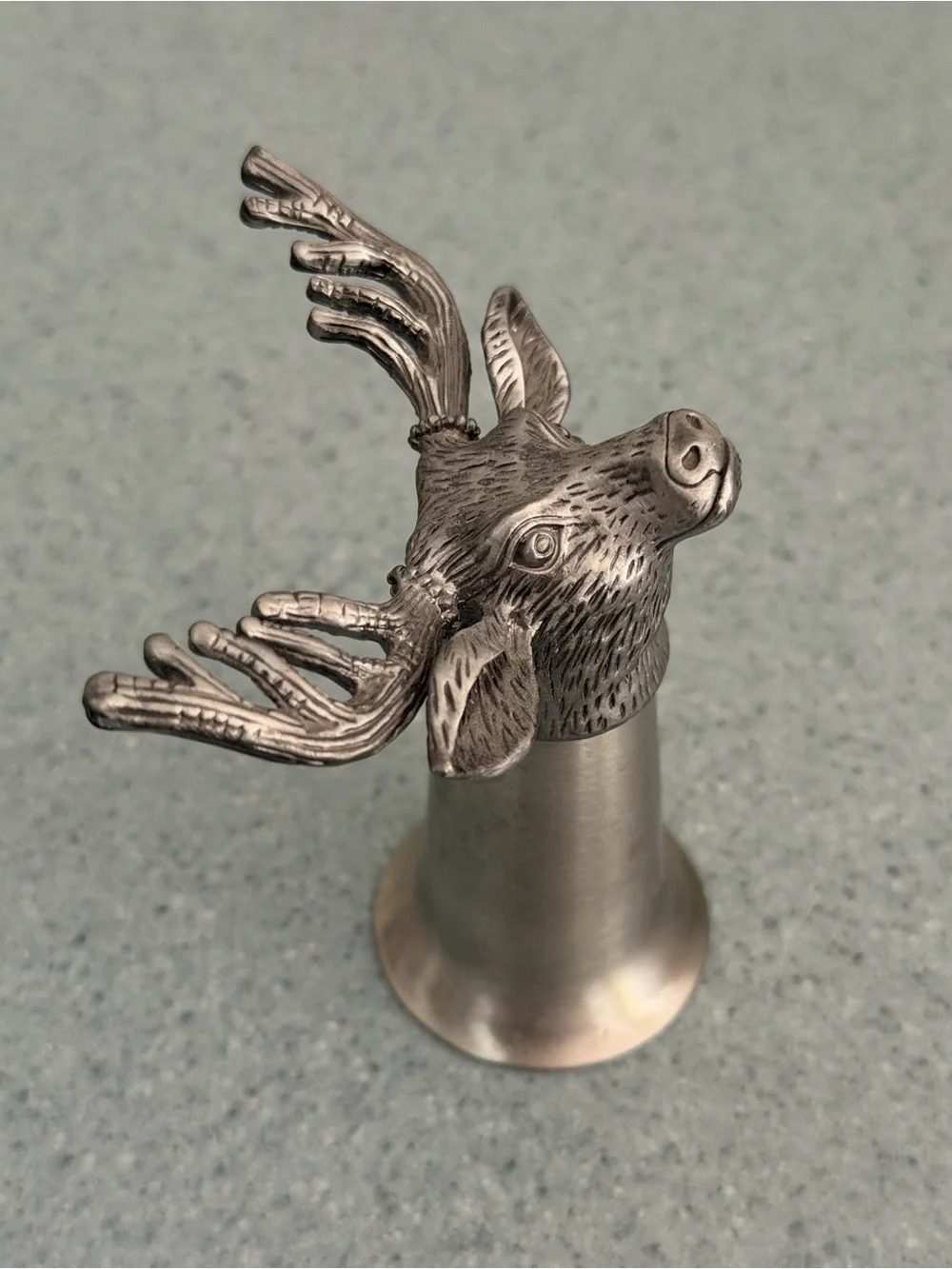 Jägermeister Deer Head Pewter Shot Glass Hunting Stag Retro Barware